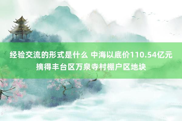 经验交流的形式是什么 中海以底价110.54亿元摘得丰台区万泉寺村棚户区地块