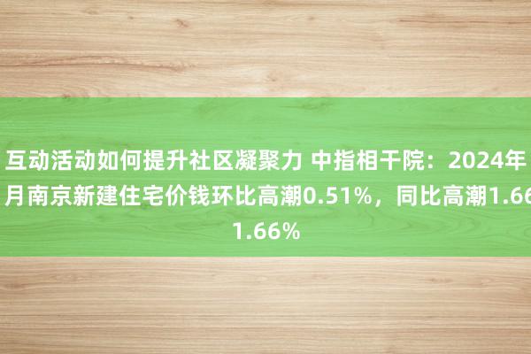 互动活动如何提升社区凝聚力 中指相干院：2024年11月南京新建住宅价钱环比高潮0.51%，同比高潮1.66%