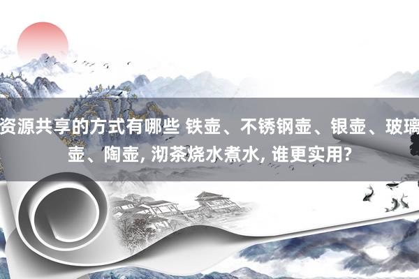 资源共享的方式有哪些 铁壶、不锈钢壶、银壶、玻璃壶、陶壶, 沏茶烧水煮水, 谁更实用?