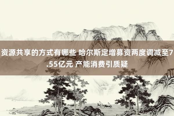 资源共享的方式有哪些 哈尔斯定增募资两度调减至7.55亿元 产能消费引质疑