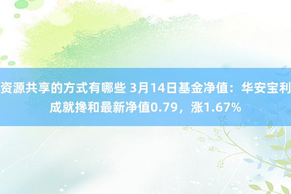 资源共享的方式有哪些 3月14日基金净值：华安宝利成就搀和最新净值0.79，涨1.67%